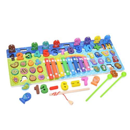 Дерев'яна іграшка багатофункціональна дошка (MD 0875) - фото 2 Дерев'яна іграшка багатофункціональна дошка (MD 0875) - фото 2