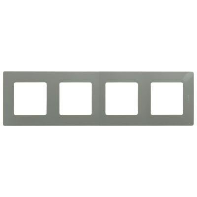 Рамка 4 поста Legrand 672524 Etika пластик Светлая галька (11581149)
