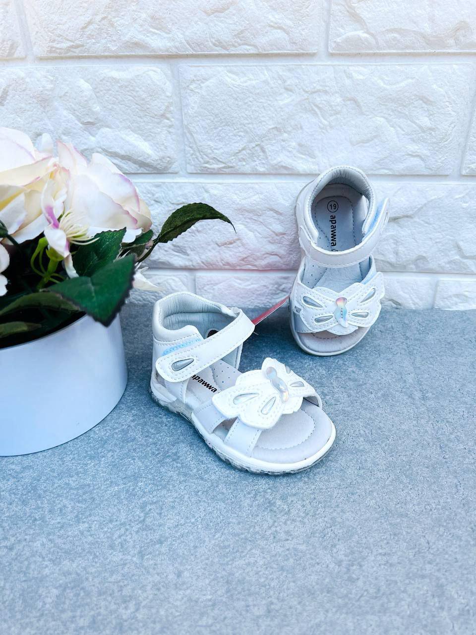 Босоножки для девочки Apawwa 1732 р. 24 15,2 см Белый