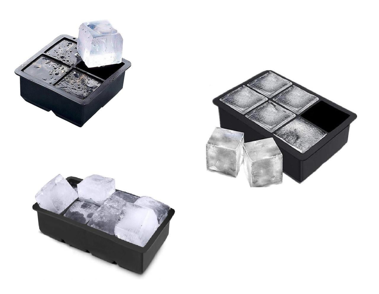 Набір форм для льоду силіконових ICof 3в1 4/6/8 комірок для кубиків фігурного льоду (R051348-350-352)