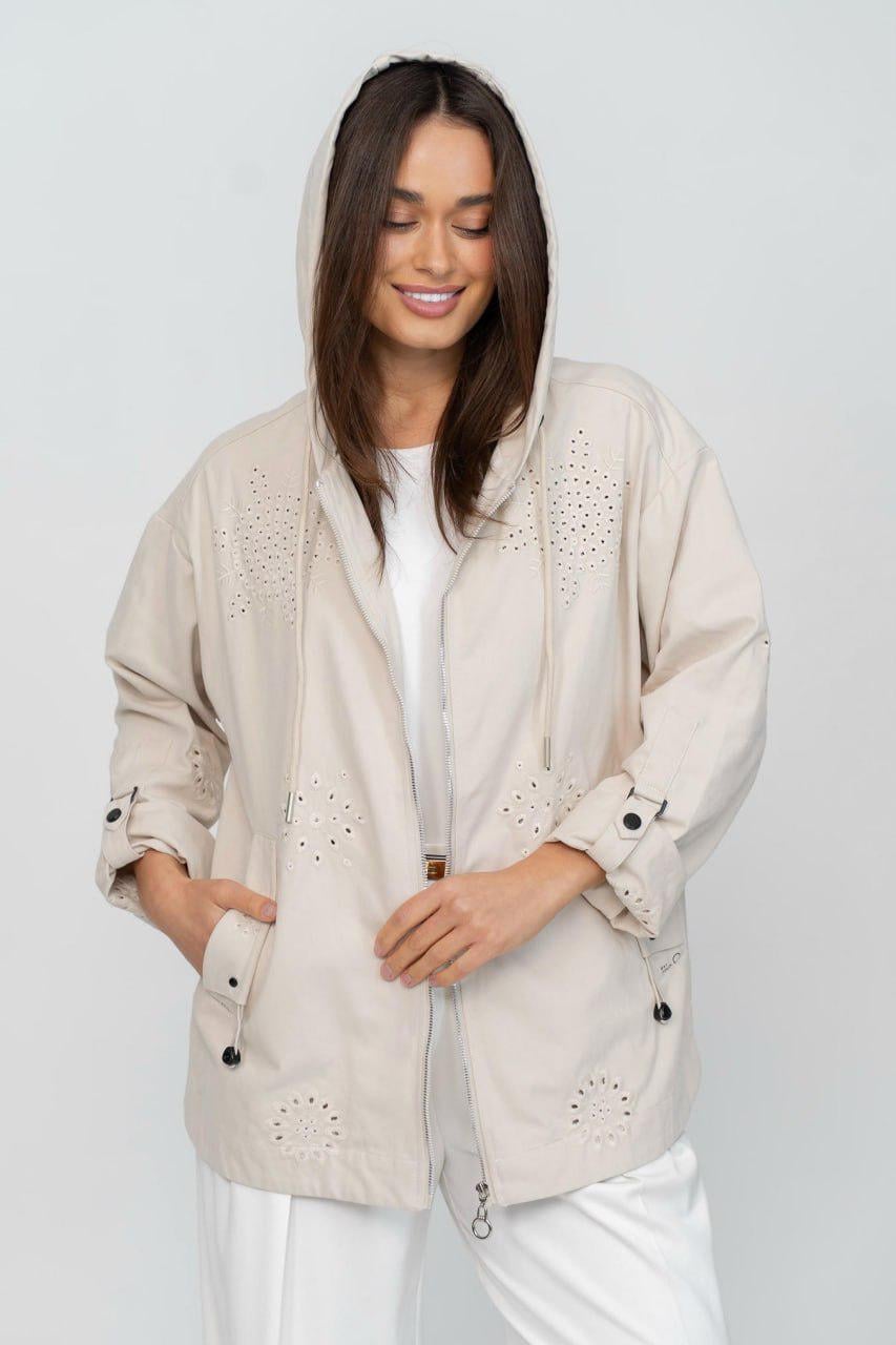 Ветровка-толстовка женская Ришелье 5XL Бежевый (33298319)