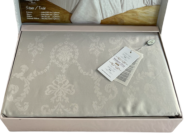 Постельное белье Maison D'or Mirabella grey жаккард сатин евро