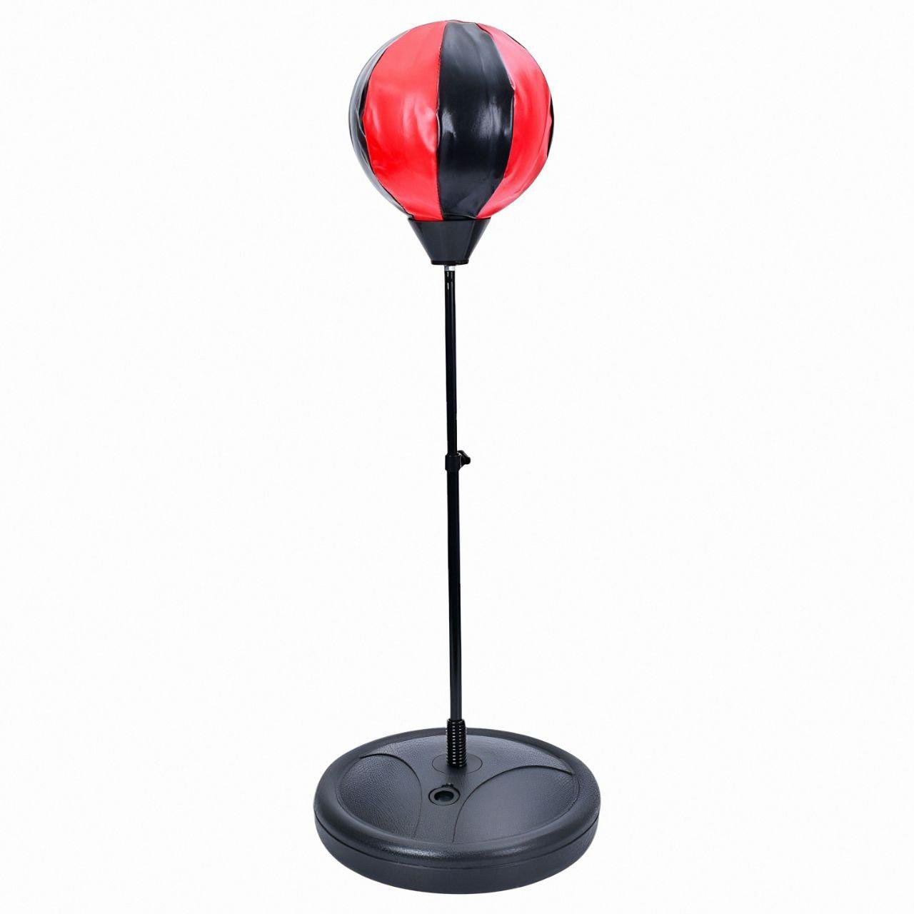 Боксерский набор MR1250 с грушей 18 см на металлической стойке 105 см/2 перчатки по 20 см Черно-красный