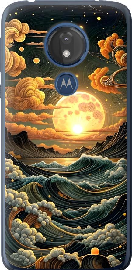 Чехол на Motorola Moto G7 Power Арт волны (6332u-1657-42517)