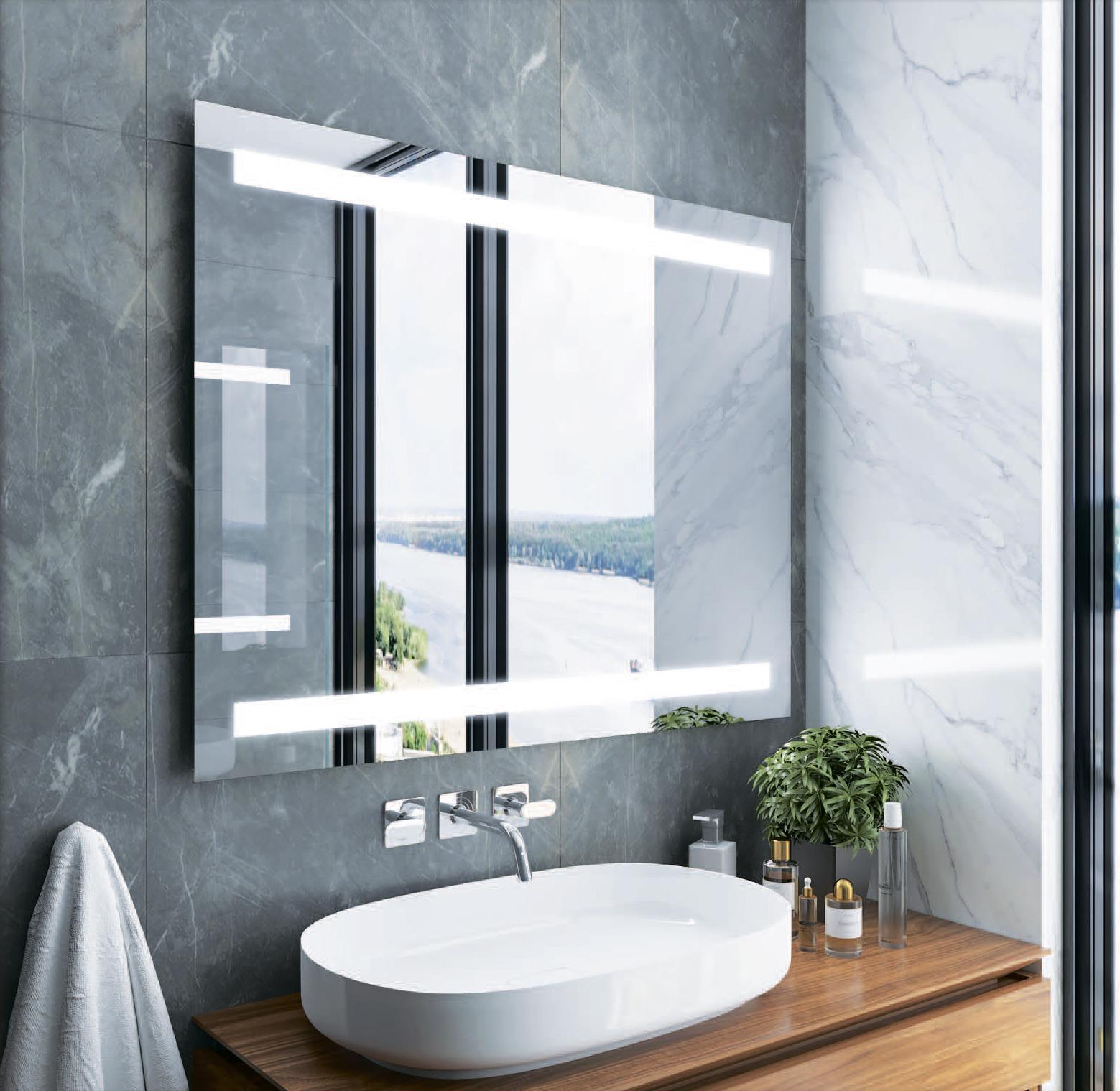 ᐉ Зеркало Led DecorLed Avilla с подсветкой в ванную комнату 1000x800 ...