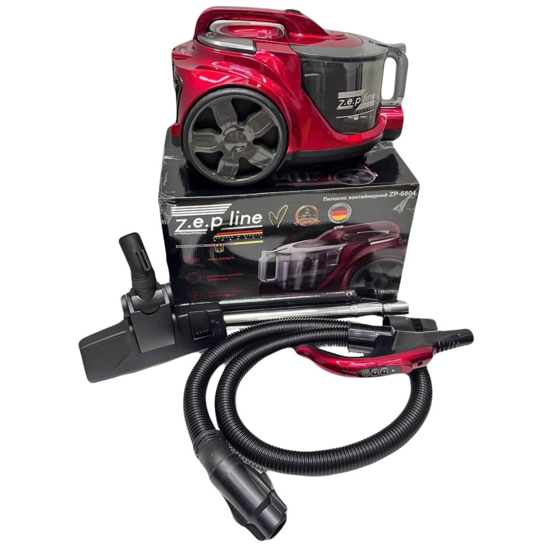 Пылесос контейнерный Zepline ZP-6804 4000 Вт с ручкой на фильтре НЕРА 4 л Красный (24852372) Пылесос контейнерный Zepline ZP-6804 4000 Вт с ручкой на фильтре НЕРА 4 л Красный (24852372)