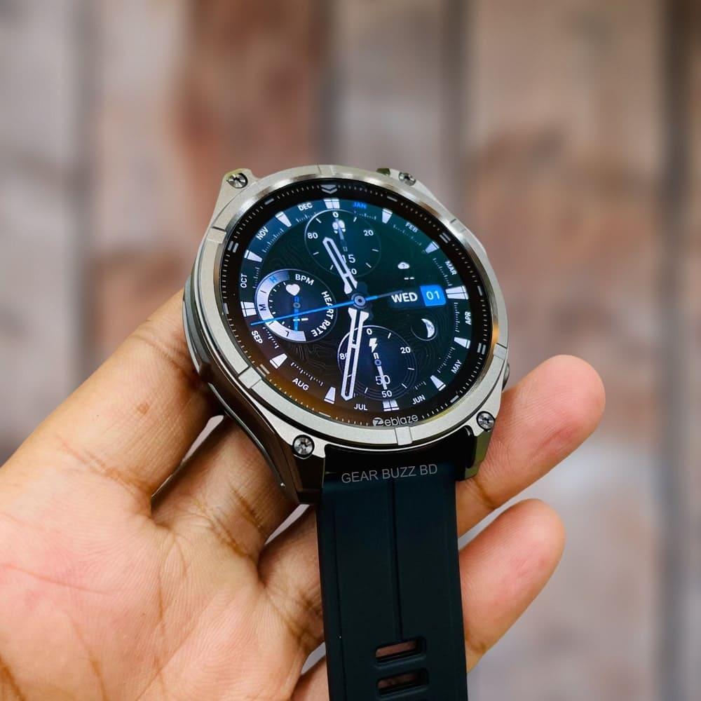 Смарт-часы Zeblaze Vibe 8 бронированный корпус 316L сталь с фонариком и сапфировым стеклом Black (6946639) - фото 8