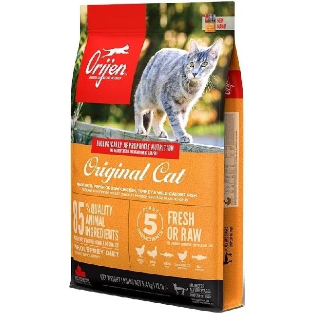 Корм сухой Orijen Original Cat для кошек всех пород и возрастов с курицей/индейкой и сельдью 5,4 кг (o280540
