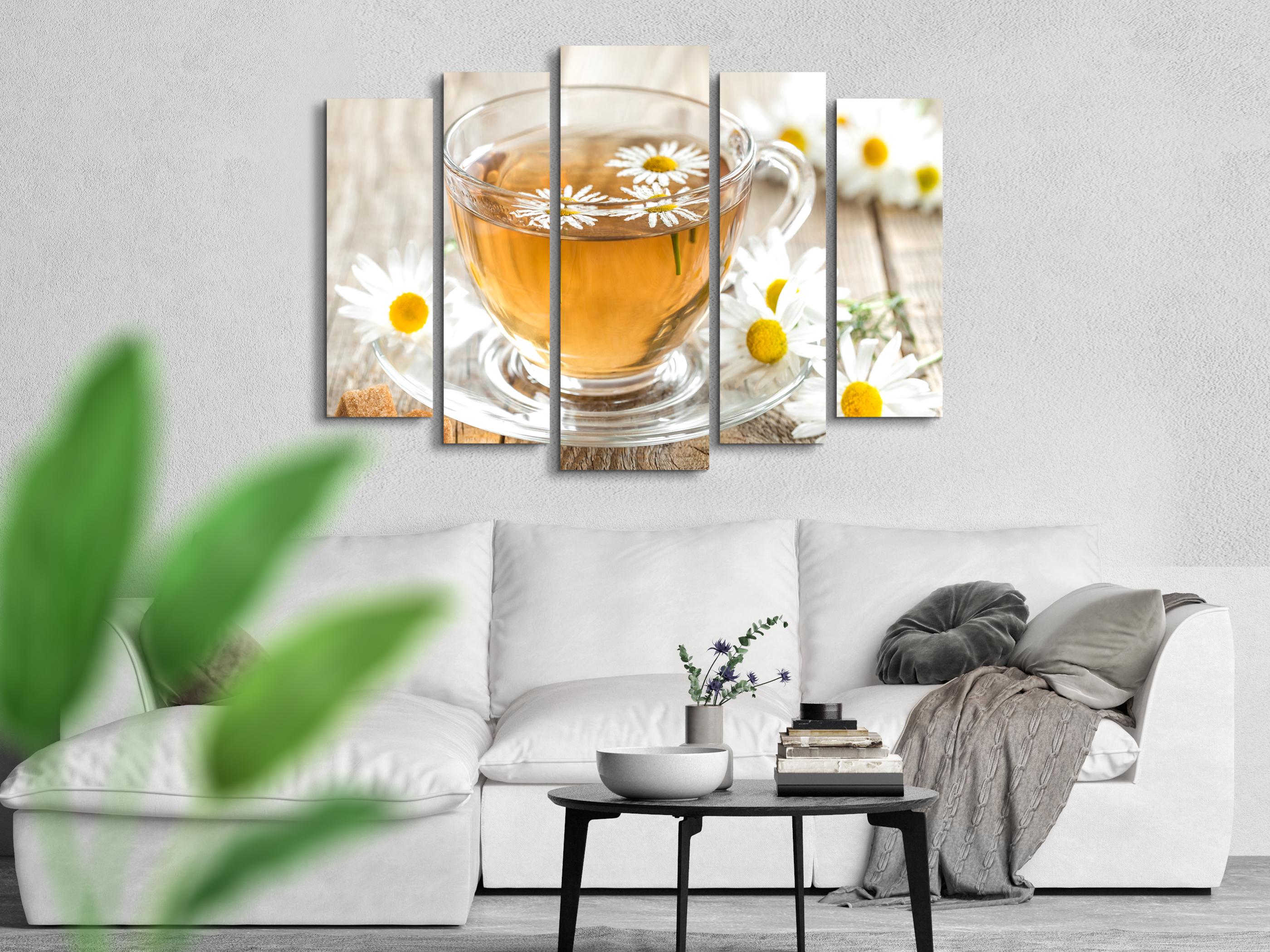 Картина модульная Чай Ромашки 110х160 см (Art-296_5) - фото 2 Картина модульная Чай Ромашки 110х160 см (Art-296_5) - фото 2