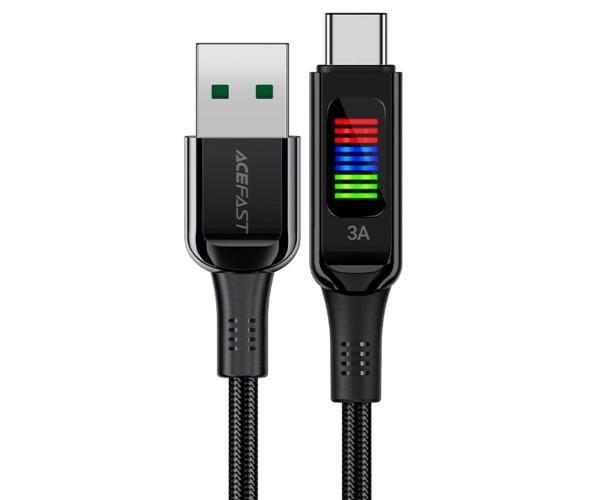 Кабель Data Acefast C7-04 USB-Type-C 3A 1,2 м Black (066974316282785)