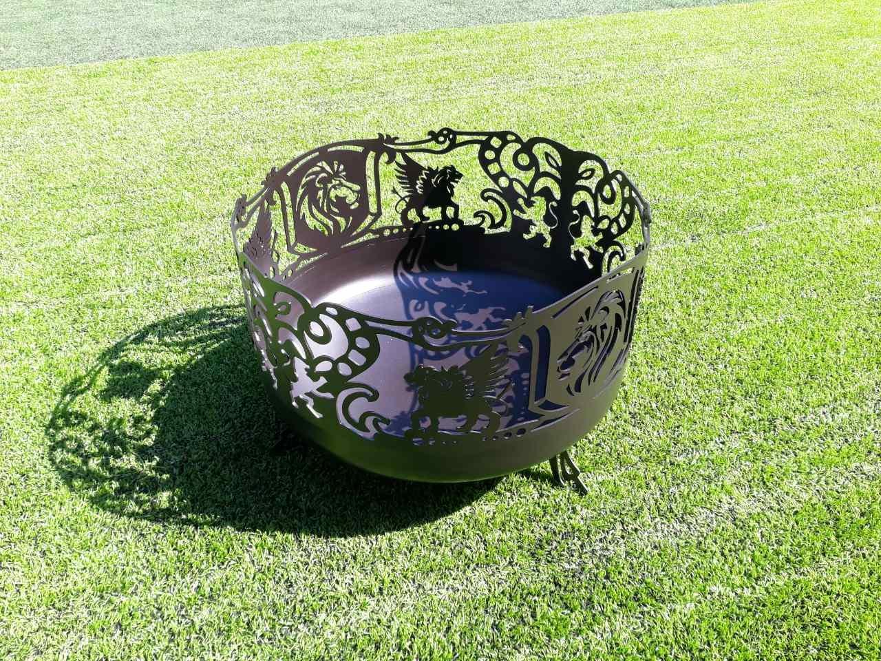 Чаша для вогню металева Лев різьблена d 60 см (32692377)