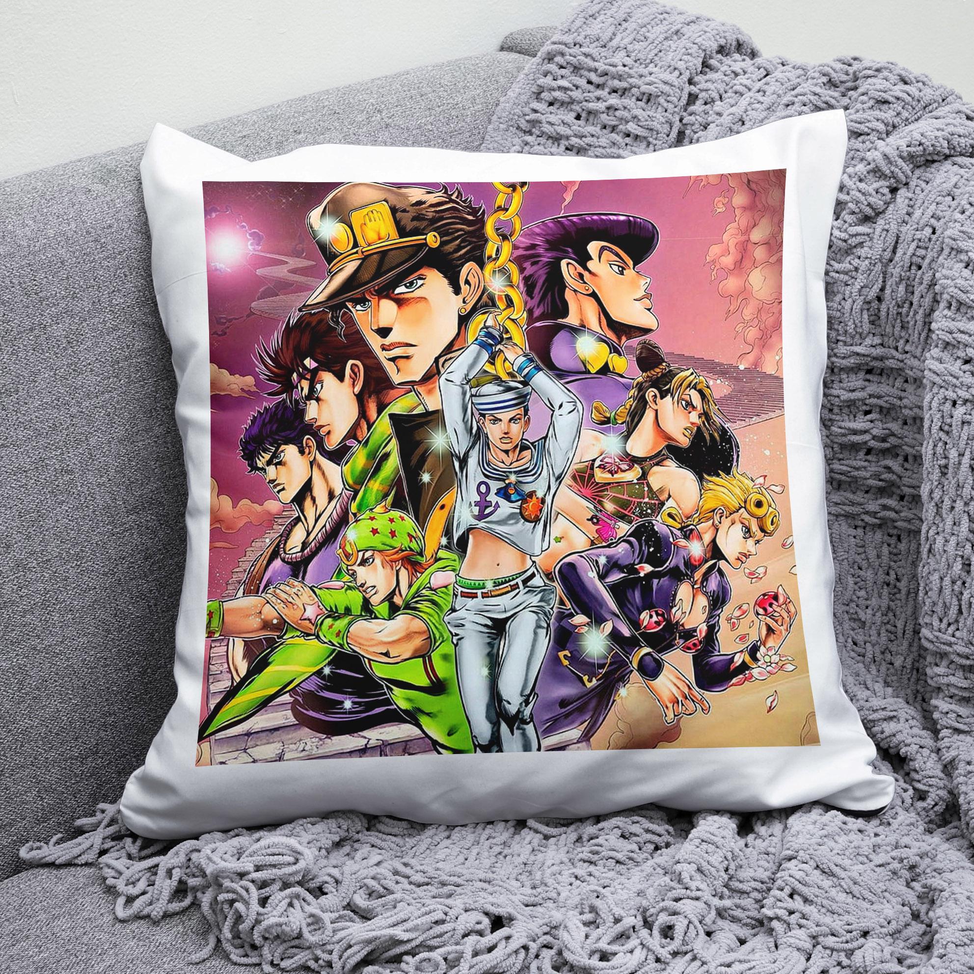 Плюшевая подушка квадрат с принтом JoJo's Bizarre Adventure