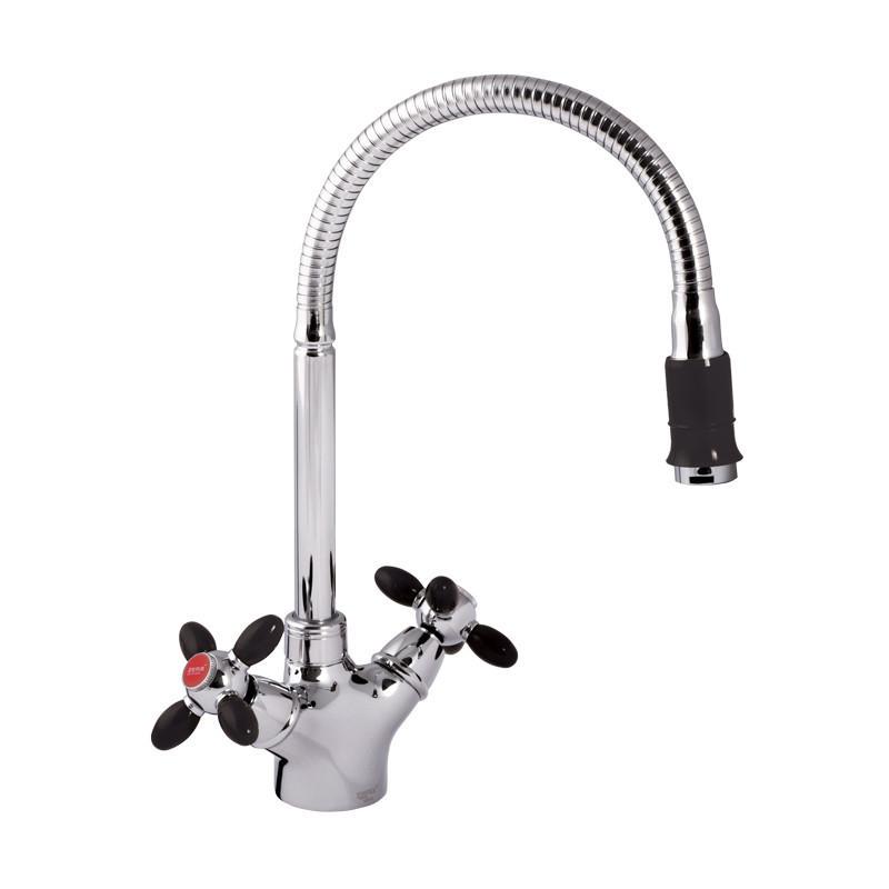 Смеситель для кухни Zerix Z5860-6 Черный (ZX0348)