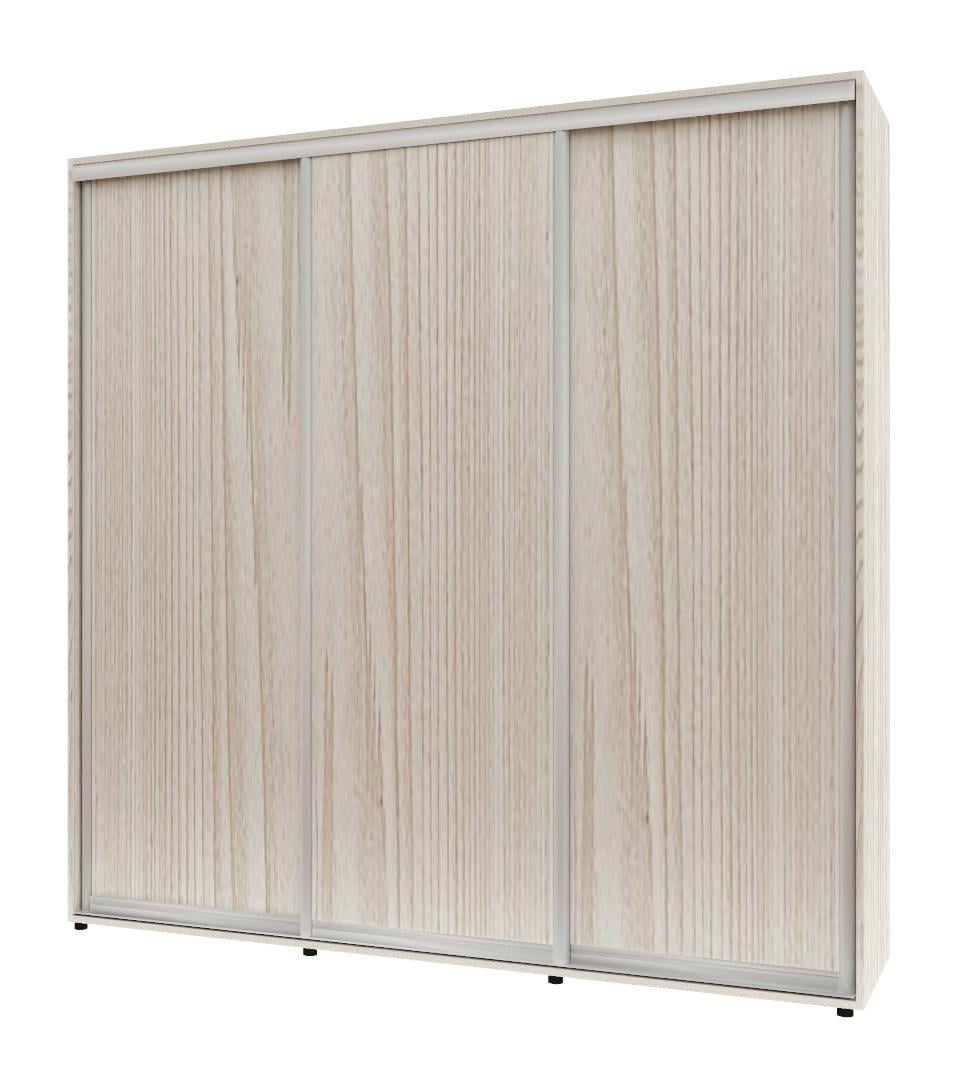 Шкаф-купе трехдверный Комфорт Мебель ДСП Стандарт 230х60х210 см Дуб беленый