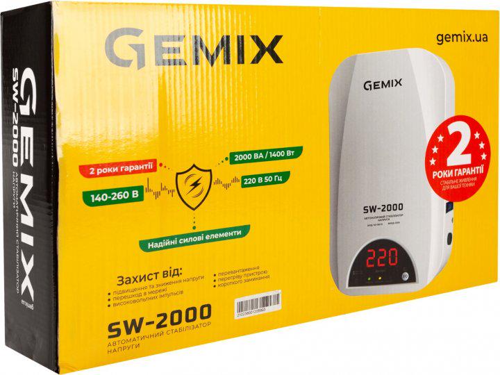 Стабилизатор напряжения Gemix SW-2000 (23508) - фото 6