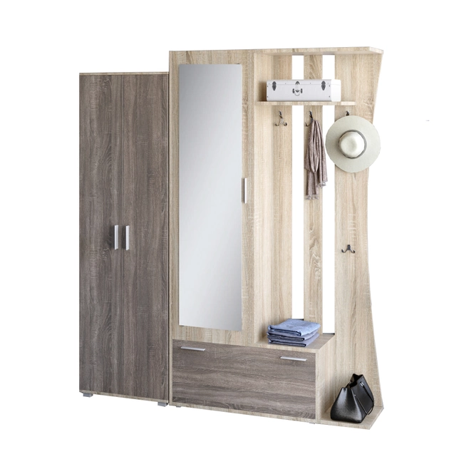 Прихожая Эверест Бриз-7 Дуб сонома/Трюфель (EVR-20504)