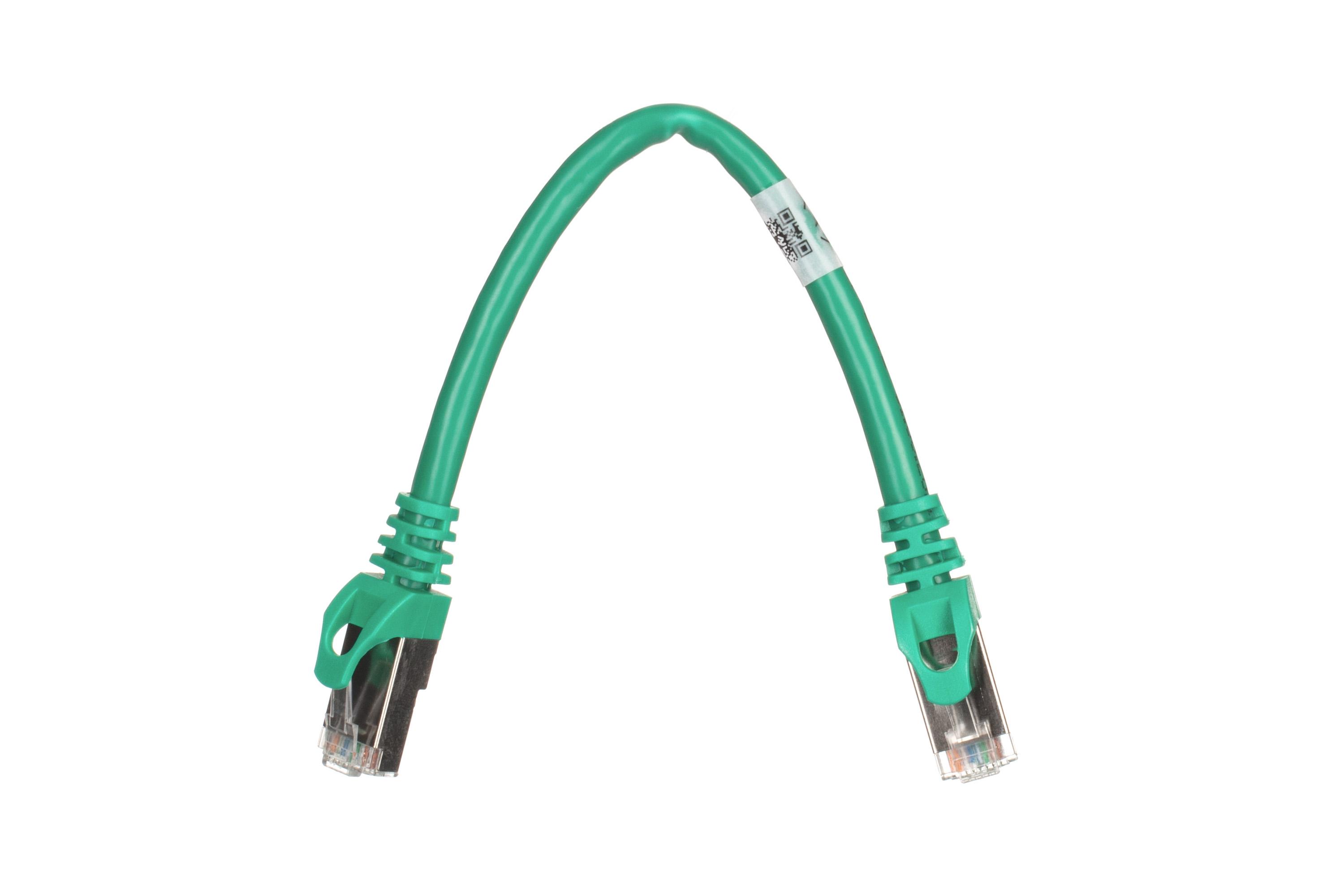 Патч-корд 2E Cat 6 27AWG 0,2 м с двойным экранированием S-FTP Зеленый (2E-PC6SFTPCOP-020GRN) - фото 1