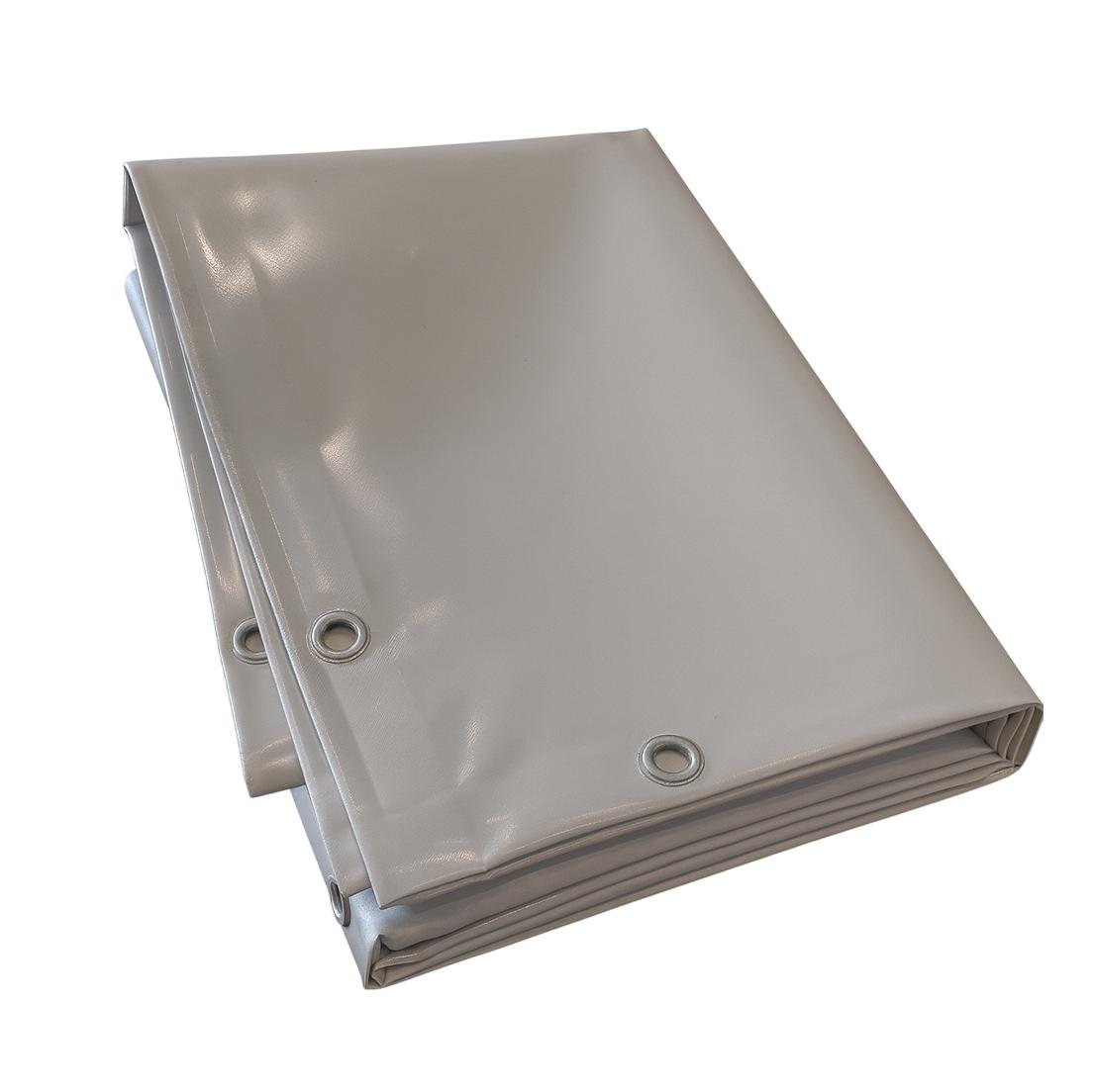 Тент ПВХ універсальний водонепроникний з люверсами 2,85х4 м 450 г/м2 Сірий