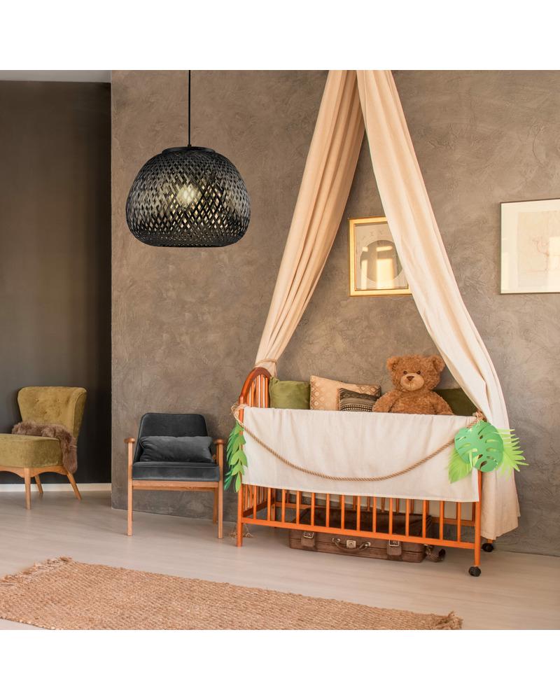 Подвесной светильник Polux 329219 Zanzibar в стиле бохо E27 1x20W IP20 Черный (G329219) - фото 2 Подвесной светильник Polux 329219 Zanzibar в стиле бохо E27 1x20W IP20 Черный (G329219) - фото 2