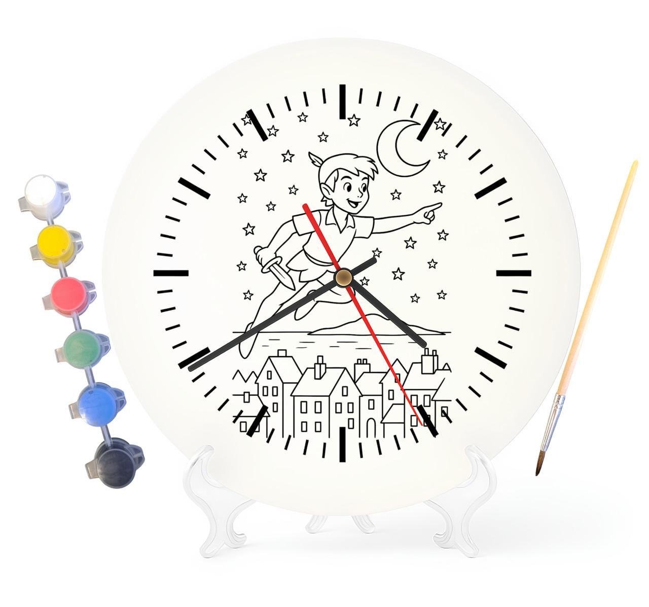 Детский набор для творчества часы-раскраска Питер Пен и Венди Джеймс Барри 30 см (Г0026)