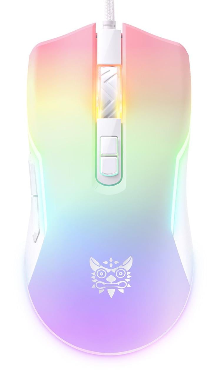 Мышка игровая Onikuma C-22 Pro с RGB подсветкой и 6400 DPI проводная Белый (7843477)