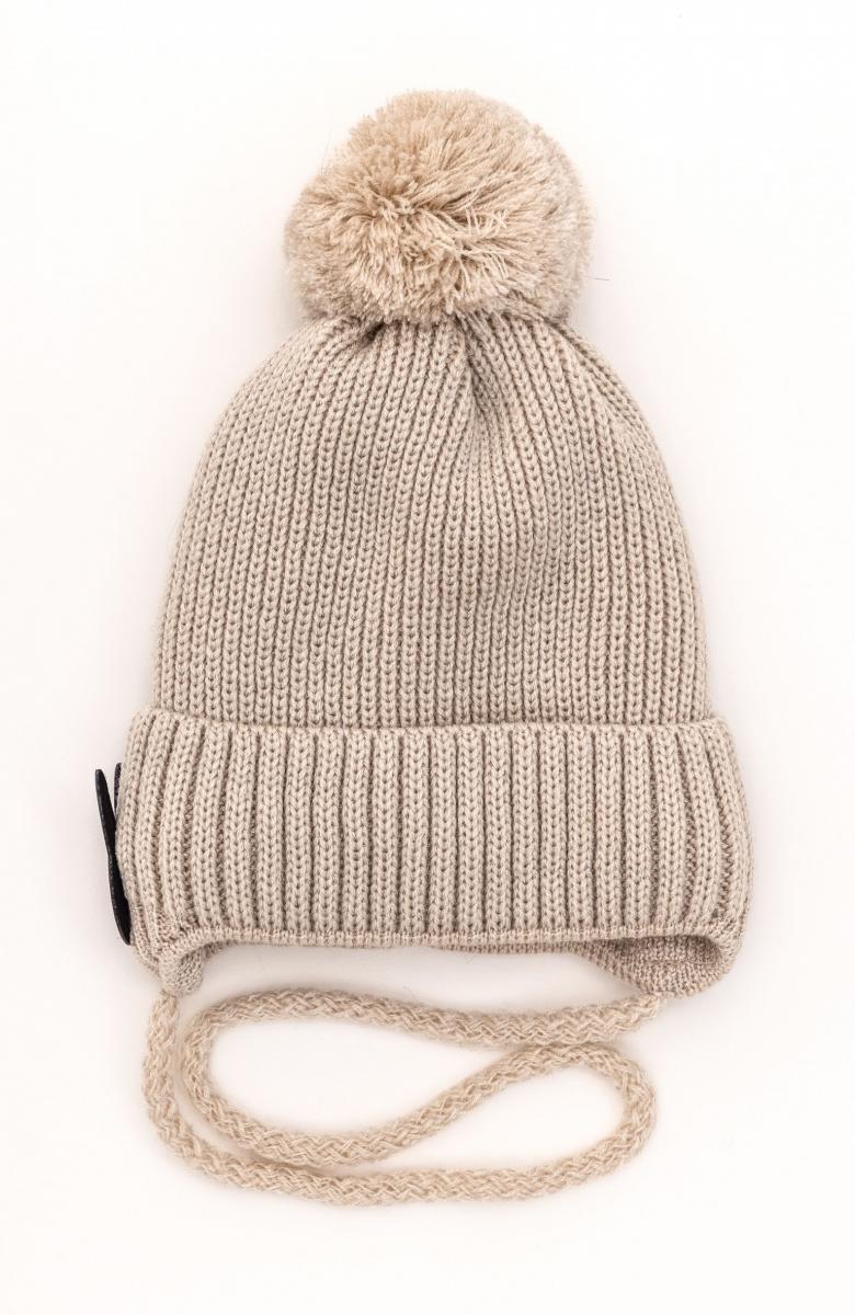 Шапка детская зимняя Alex Зайка 40-44 см Бежевый