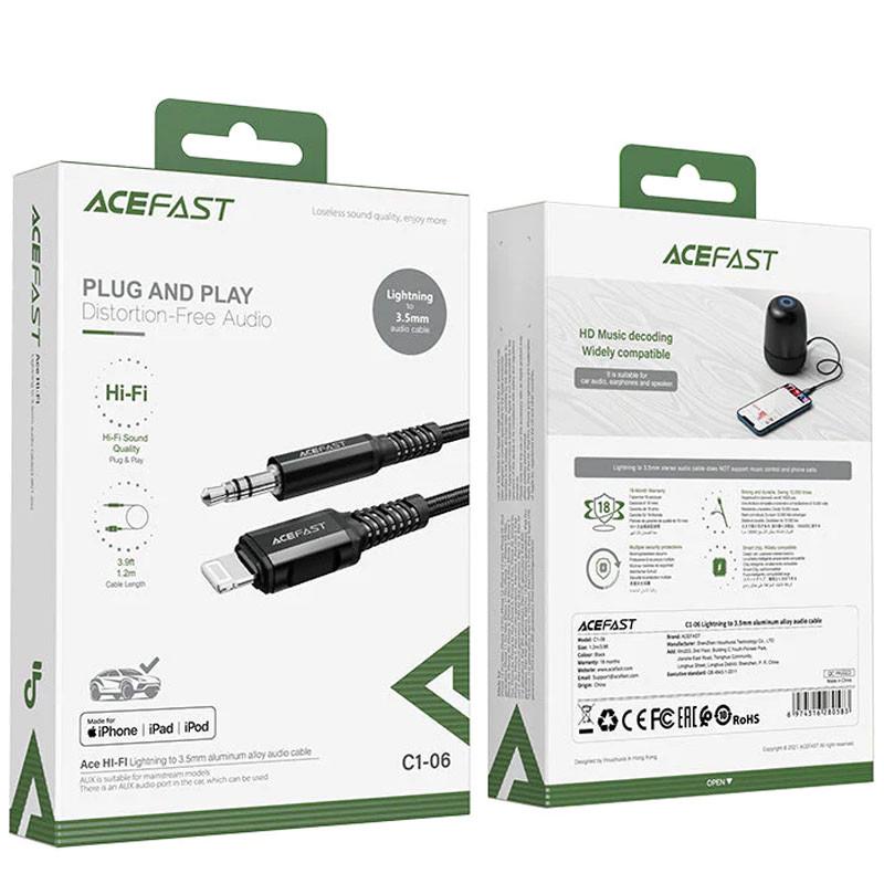 Перехідник Acefast MFI C1-06 Lightning to 3,5 мм aluminum alloy Black (00000065920_1) - фото 6 Перехідник Acefast MFI C1-06 Lightning to 3,5 мм aluminum alloy Black (00000065920_1) - фото 6