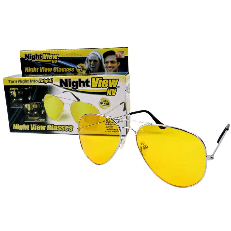 Окуляри для водіїв антивідблиск Night View Жовтий (4123459) - фото 5 Окуляри для водіїв антивідблиск Night View Жовтий (4123459) - фото 5