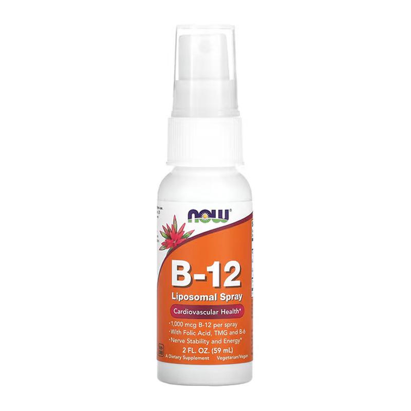 Витамин Цианокобаламин NOW B-12 Liposomal Spray 59 мл (20685-01)