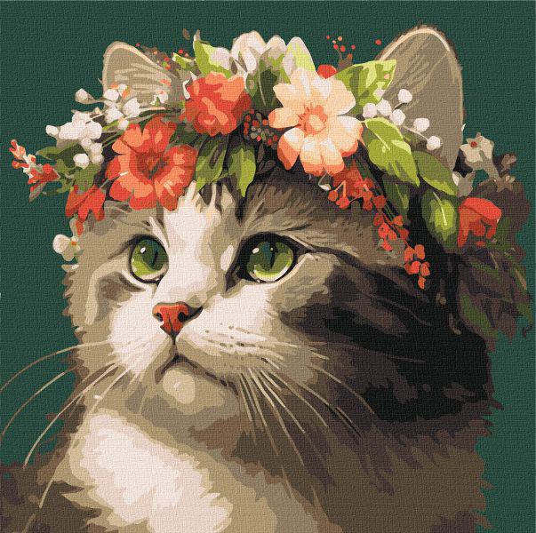 Картина по номерам Идейка Весенний венок без коробки 40x40 см (KHO6509)