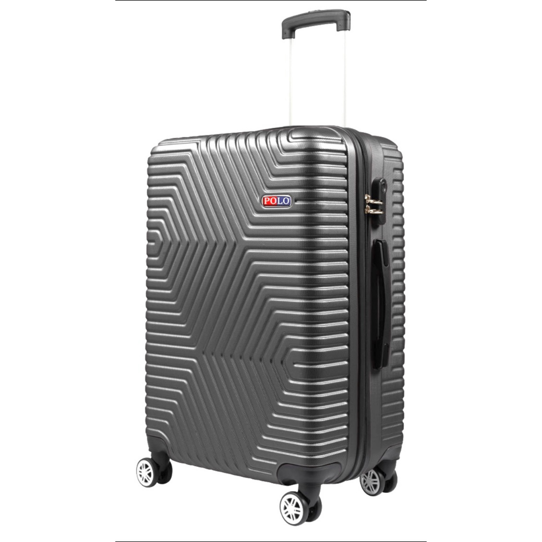 Чемодан Polo ПК002-L на 4-х двойных колесах большой L 120 л Графит Чемодан Polo ПК002-L на 4-х двойных колесах большой L 120 л Графит