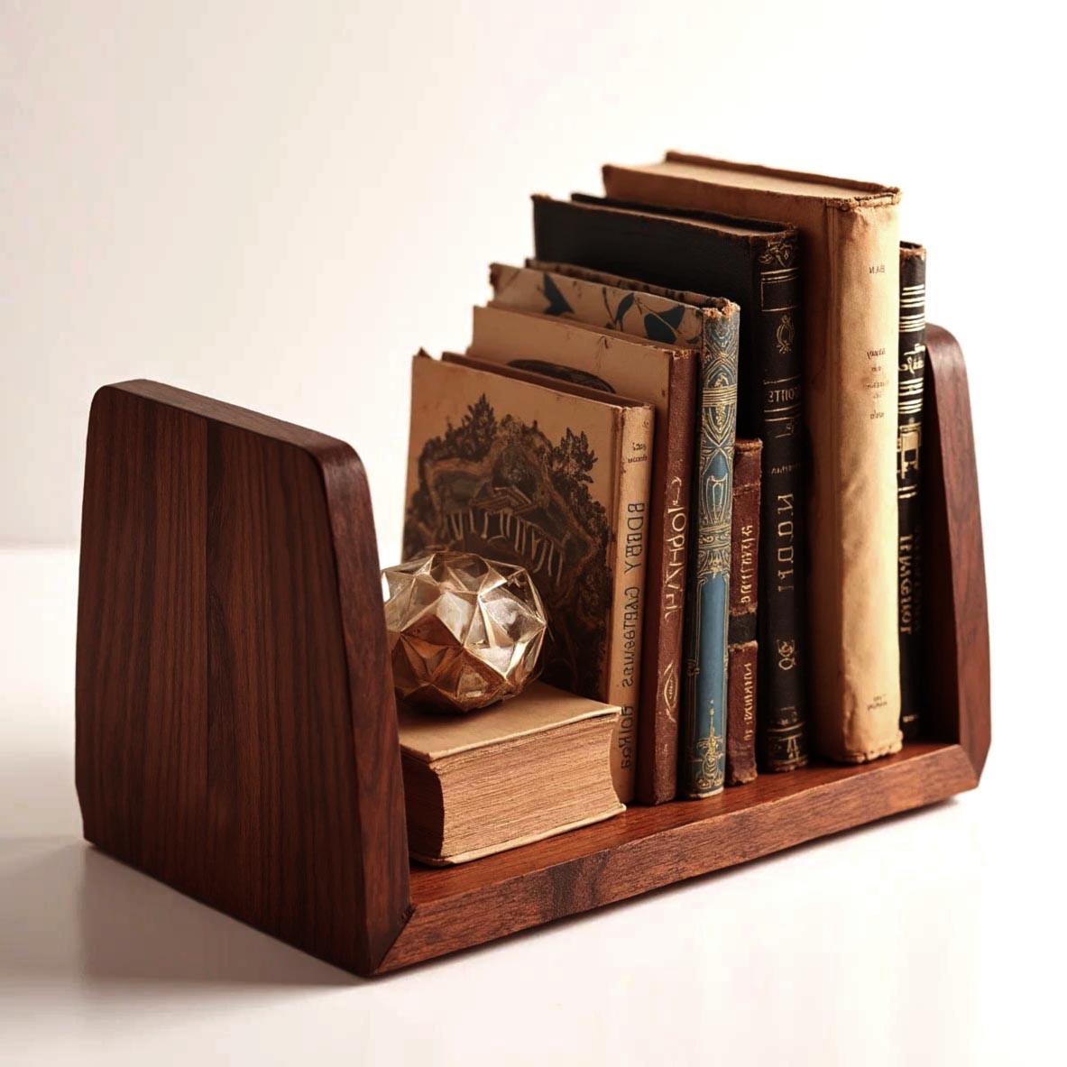 Полка книжная настольная из дерева Монранио Терракот (КПА-024632)