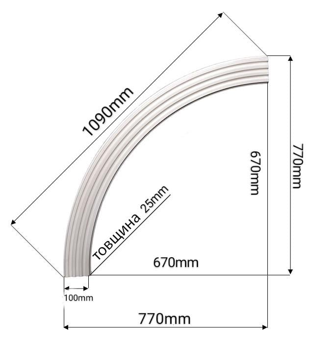 Арка гипсовая односторонняя (23589024) - фото 5