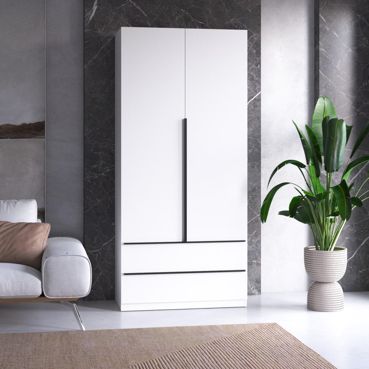 Шафа гардеробна Вайс M-30 1000х500х2195 мм Білий (30827512) - фото 1 Шафа гардеробна Вайс M-30 1000х500х2195 мм Білий (30827512) - фото 1