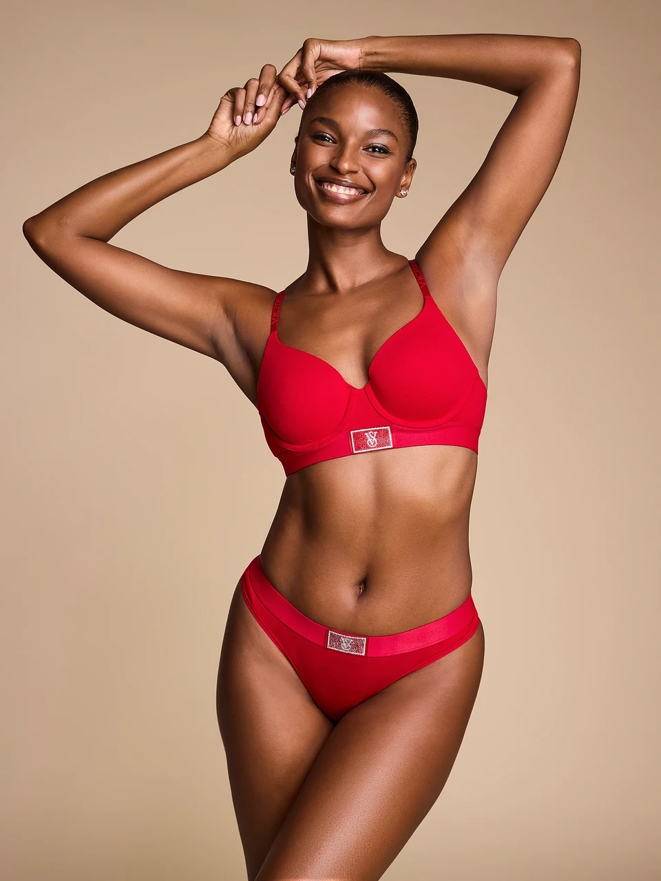 Трусики женские стринги Victoria's Secret М Красный (100444580)