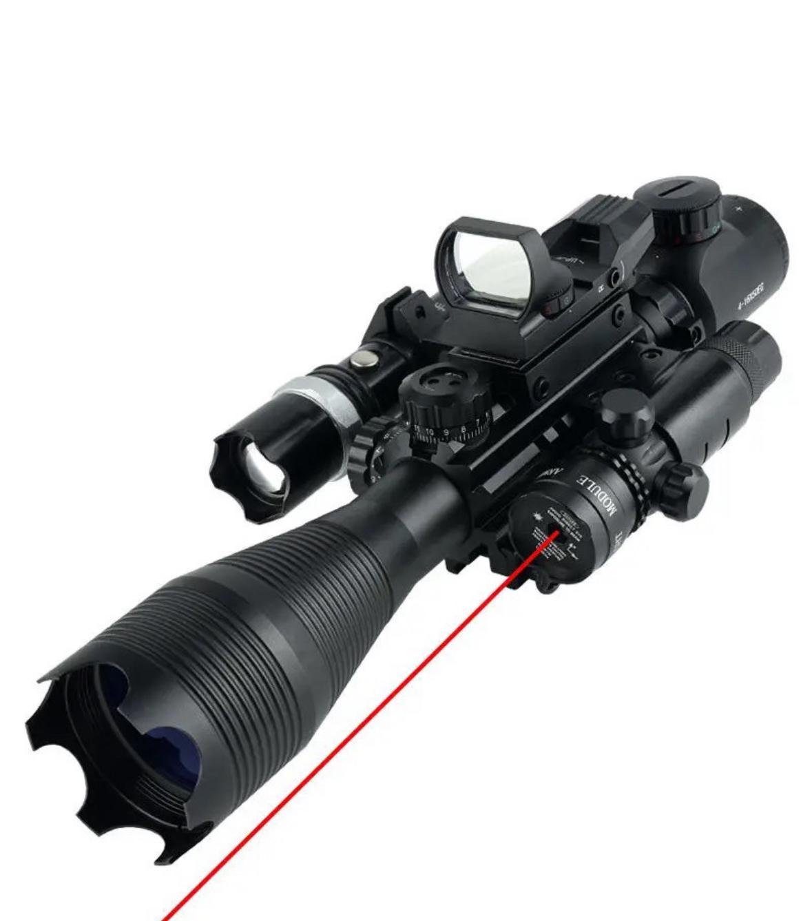 Оптический прицел SFU 4-16x50AOE Combo Weaver/Picatinny с калиматором/лазером/фонарем (sfu-opt-0003)