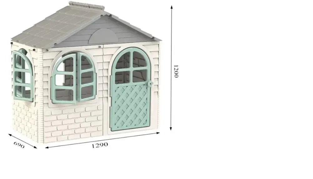 Домик для детей Gardentoys 129x120х69 см Белый/Зеленый (02550/15) - фото 3