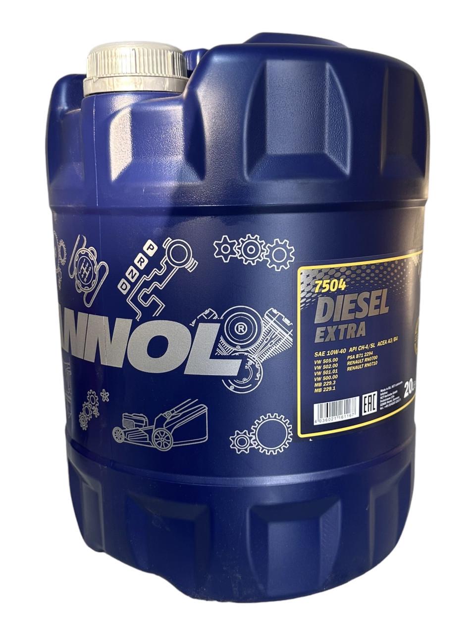 Моторное масло Mannol Diesel Extra 10W-40 7504 20 л