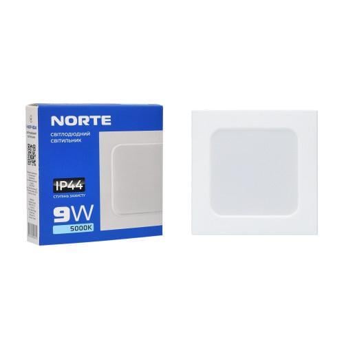 Светильник потолочный квадратный NORTE 1-NDP-1624 9W 5000K IP44 (27552679)