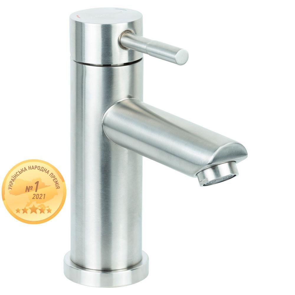 Смеситель для раковины Aquatica KT SS литой ⌀ 35 на гайке (KT-1A170P) - фото 3