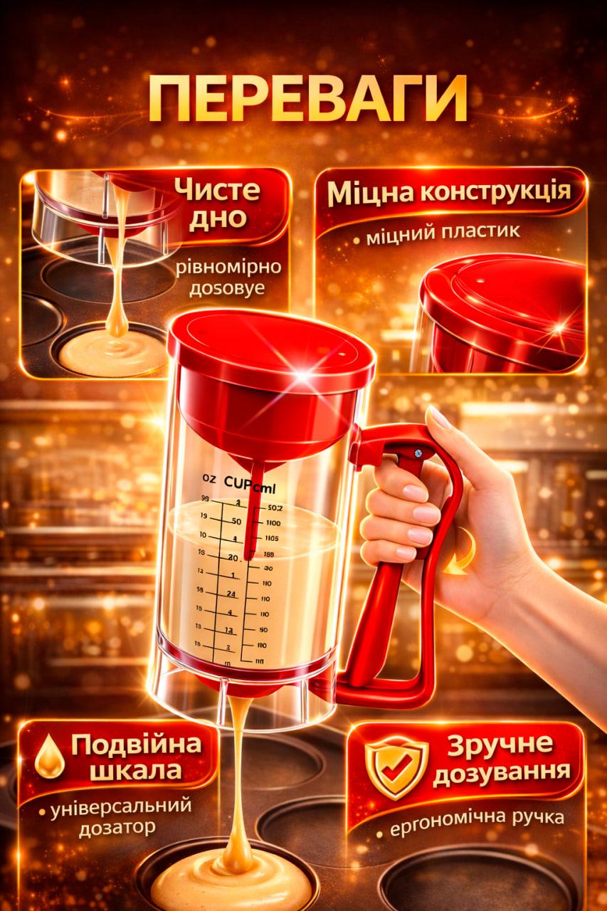 Диспенсер для рідкого тіста BRS кухонний 1,2 л (578566252) - фото 3 Диспенсер для рідкого тіста BRS кухонний 1,2 л (578566252) - фото 3