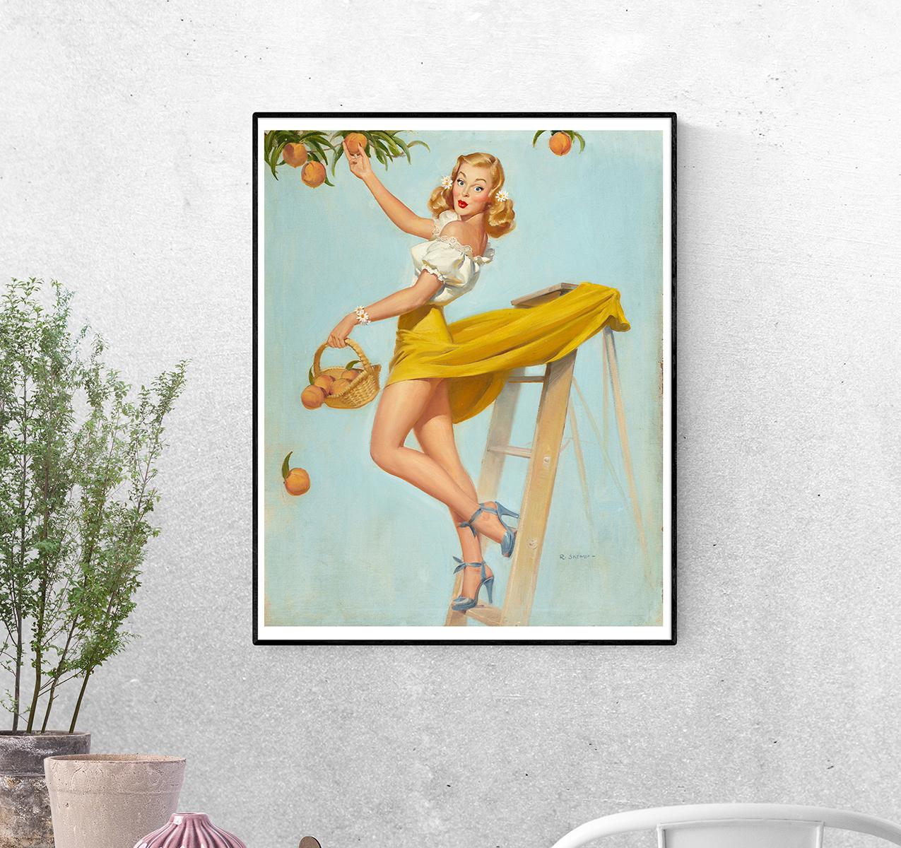 Постер Девушка с апельсинами. Ричард Скемп формат А-0 (pin_up010165_Poster)