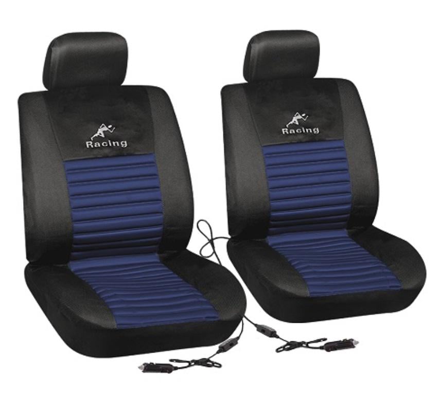 Авточехлы с подогревом Milex Arctic Racing на передние сиденья PP-A54020 Черно-синий (103053)
