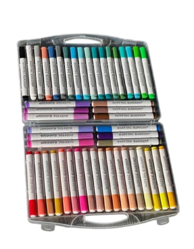 Маркери акрилові акварельні в кейсі для скетчингу 48 кольорів - фото 2
