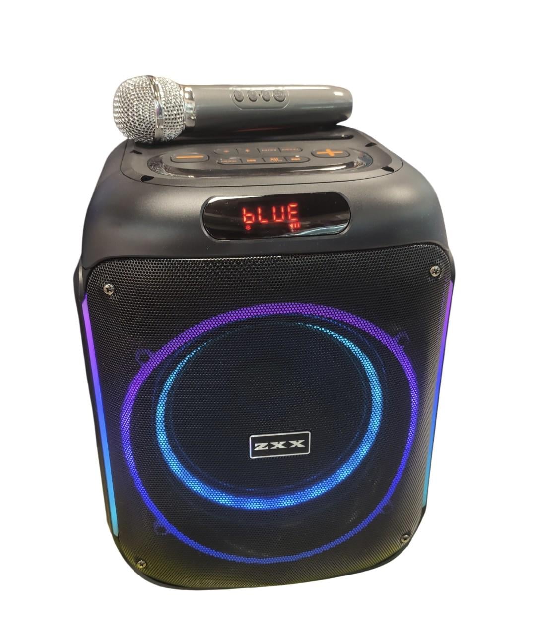 Акустична система автономна ZXX-5502 USB/SD/FM/BT/ДК радіомікрофон/світломузка/динамік 8" (20665956) Акустична система автономна ZXX-5502 USB/SD/FM/BT/ДК радіомікрофон/світломузка/динамік 8" (20665956)