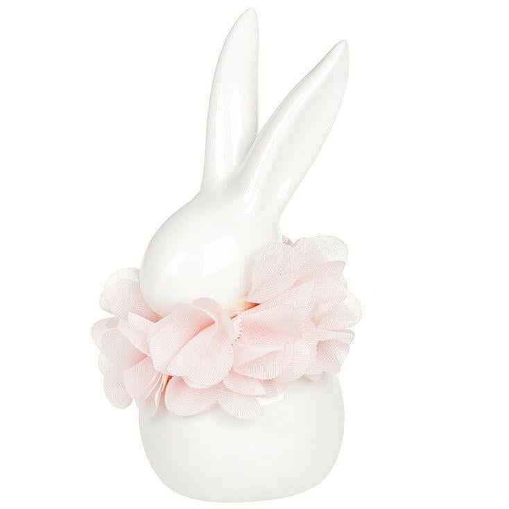 Статуэтка декоративная BonaDi Кролик с розами 10 см (834-842)