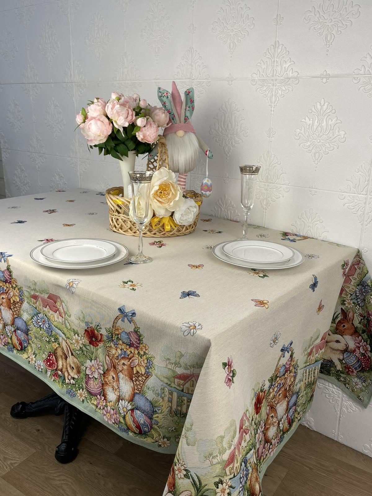Скатерть пасхальная гобеленовая Milano cod 012 140x240 см (CN38030)