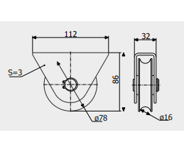 Кронштейн наружный Roll Grand Альфа оцинкованный для откатных и подвесных ворот весом до 400 кг под круглую трубу (3731) - фото 2