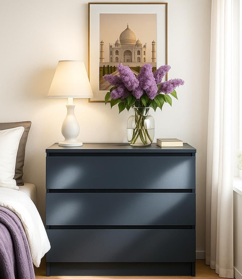 Комод Мастер Форм Брайт 800х376х730 мм Антрацитовый