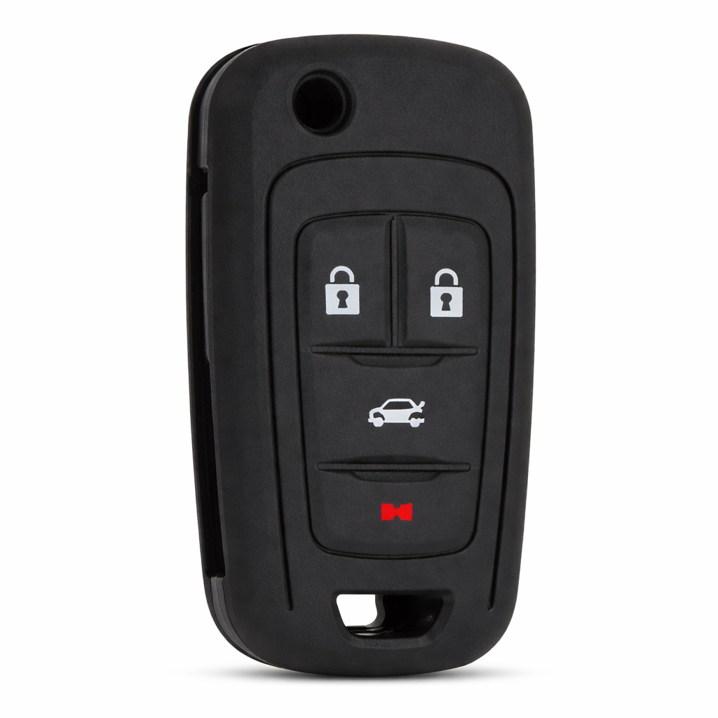 Чехол ключа Chevrolet Aveo T300/Sonic/Camaro/Cruze/Equinox/Malibu/Spark/Volt на 4 кнопки (18928836)